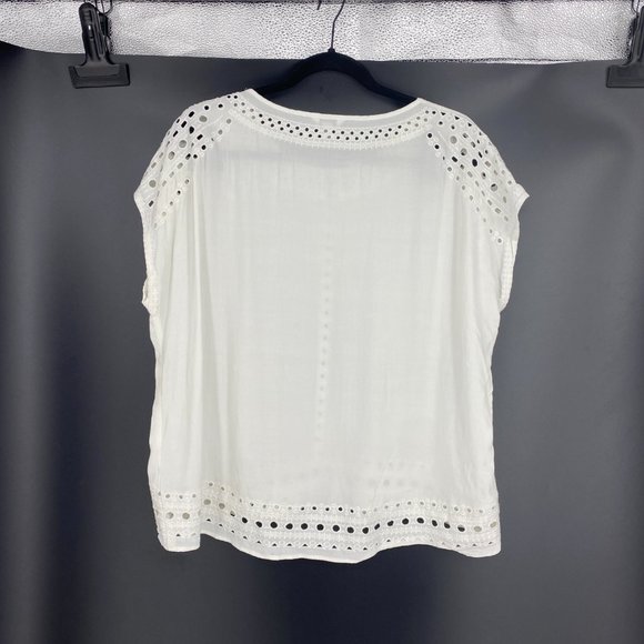 Calvin Klein - White Embroidered Eyelet Tunic - Picture 5 of 7